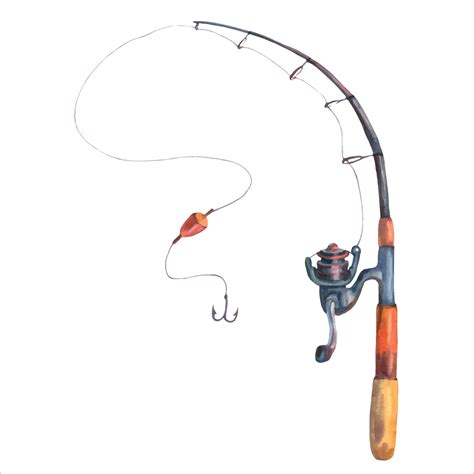 fishing rod illustration|fishing tackle clip art.